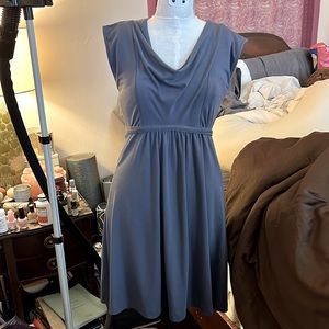 SALE!!! DEAL!! Super Flattering SHE-BIBLE STRETCHY Gray Empire-Waisted Dress